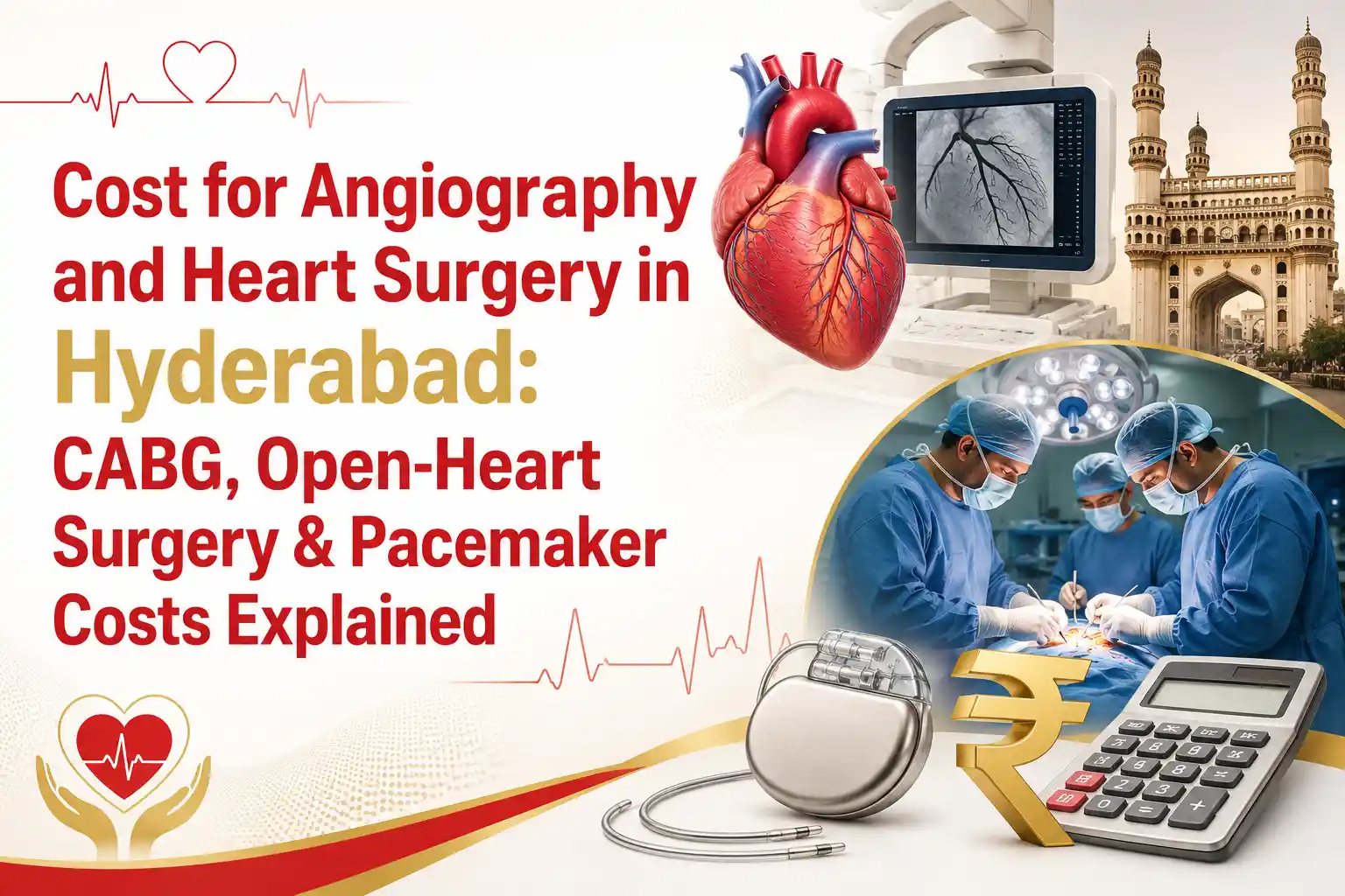 Angiography, CABG, open-heart surgery and pacemaker cost in Hyderabad, India