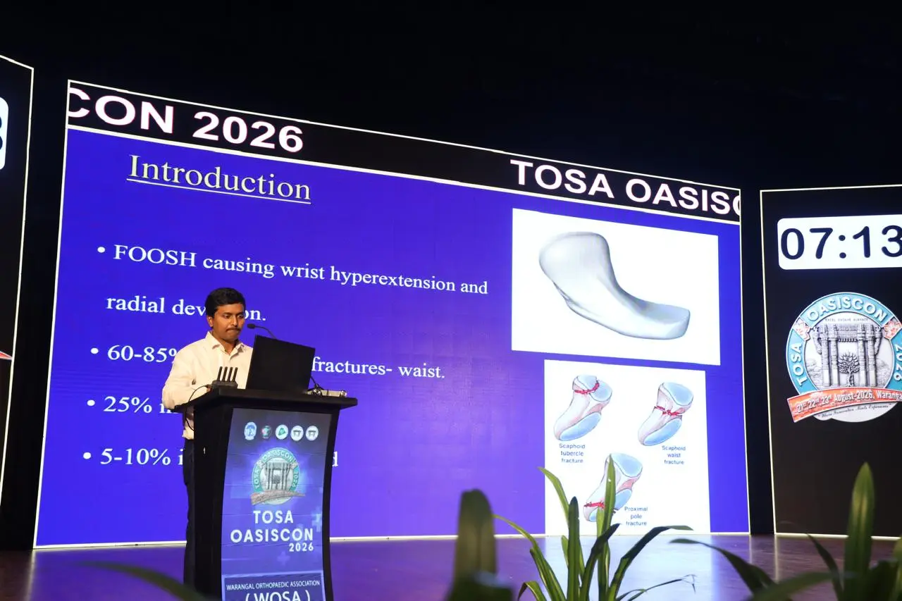 Dr Akkidas Dheeraj at TOSA-OASISCON 2026 academic conference in Warangal