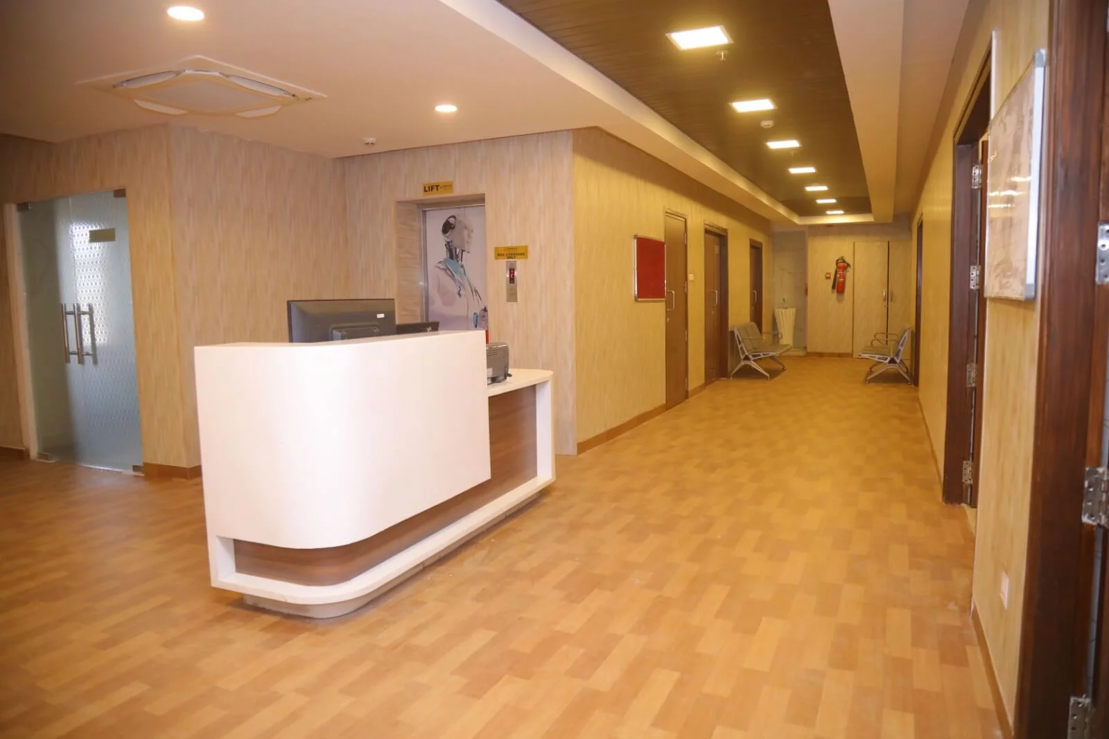 Patient reception and waiting area at Germanten Hospitals
